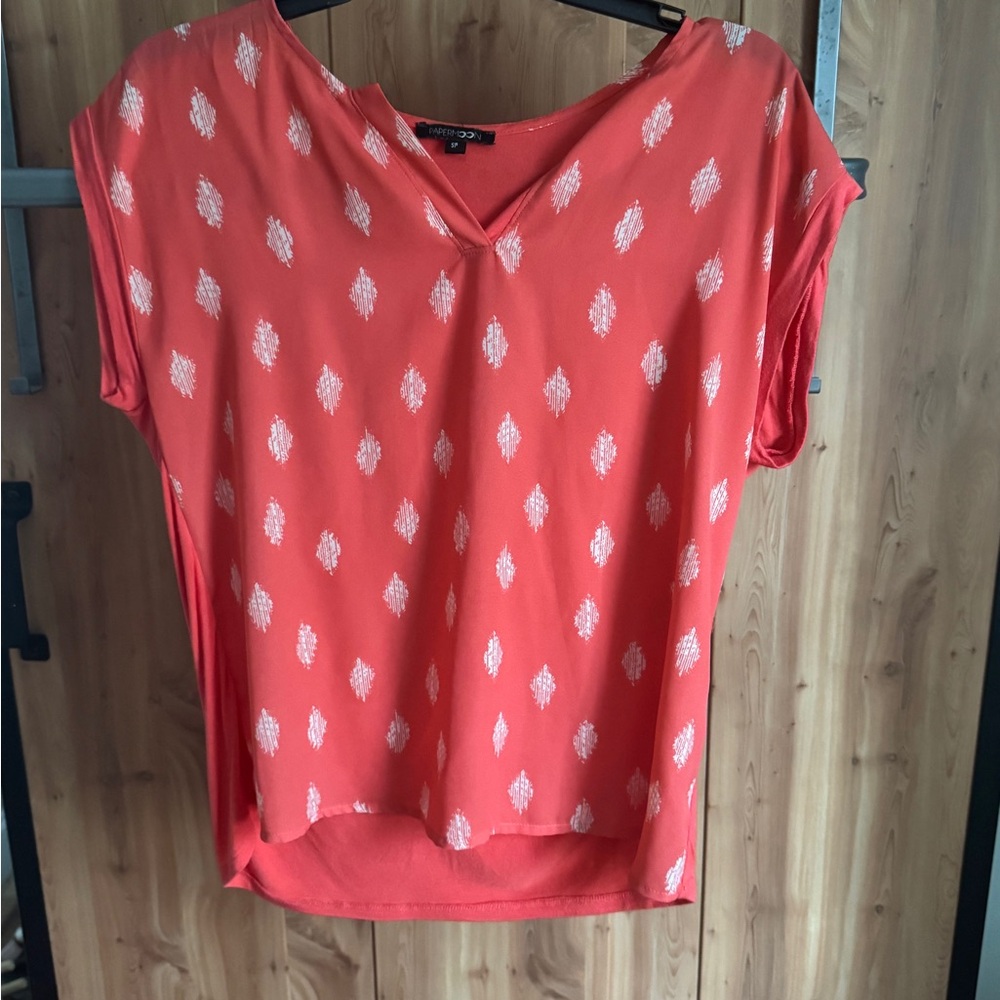 Papermoon Pink Cap Sleeve Boxy Blouse